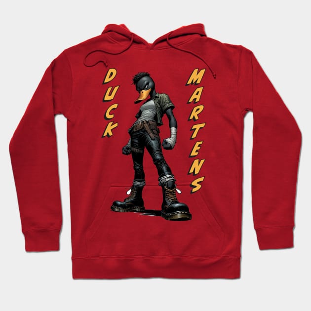 Duck Martens - Tough Ducks in Boots Hoodie by Boffoscope